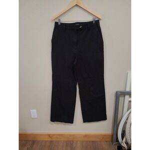 Body‎ by Victoria Women SZ 14 black trouser pant wide leg zip fly dress career
